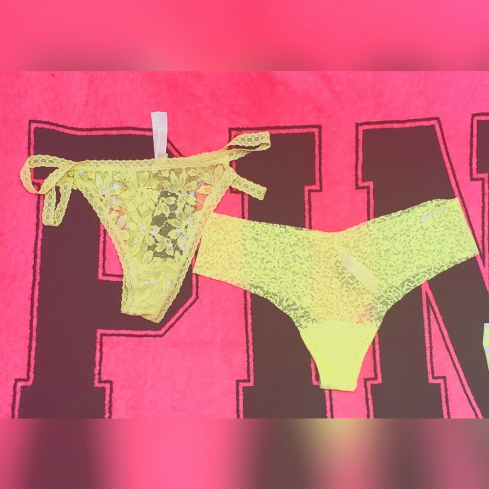 Pink brand panty set